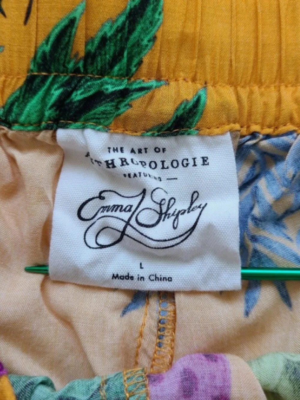 Emma J Shipley Anthropologie Extravaganza Sleep Shorts L Animal Print Orange